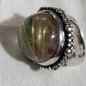 Steven Dweck Original Ring With Rutilated Quartz 925 Silver Setting